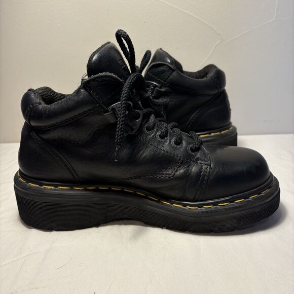 Vintage Dr. Martens Black‎ Leather Y2K Chunky Air Walk  Boot 9357  Women SZ 6 - Picture 10 of 14